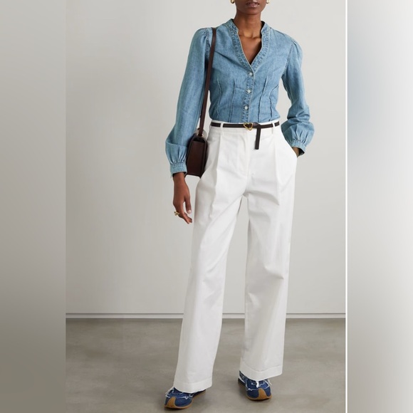 VERONICA BEARD Sedona Top - Color Silverwood - Size 4 - Picture 3 of 10